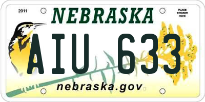 NE license plate AIU633