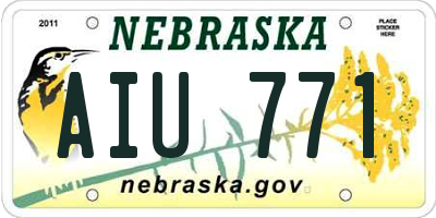 NE license plate AIU771