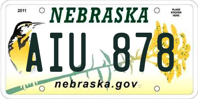 NE license plate AIU878