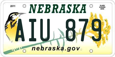 NE license plate AIU879