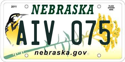 NE license plate AIV075