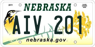 NE license plate AIV201