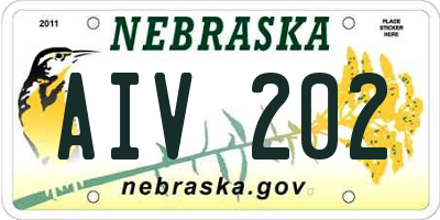 NE license plate AIV202