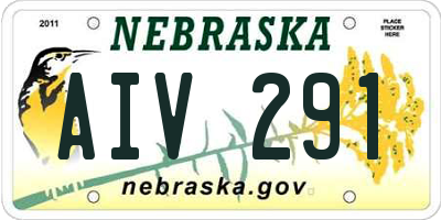 NE license plate AIV291
