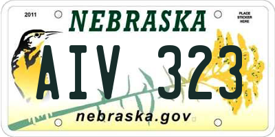 NE license plate AIV323