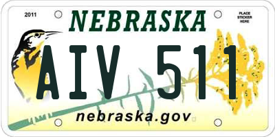 NE license plate AIV511