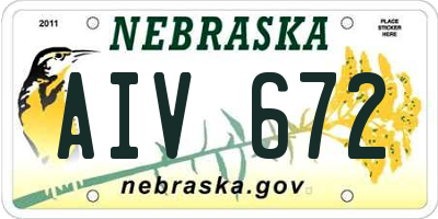 NE license plate AIV672