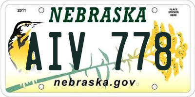 NE license plate AIV778