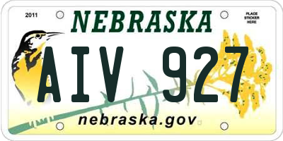 NE license plate AIV927