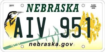 NE license plate AIV951