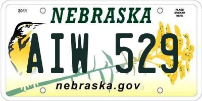 NE license plate AIW529