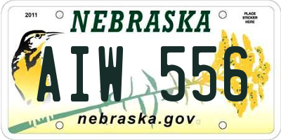 NE license plate AIW556