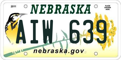 NE license plate AIW639