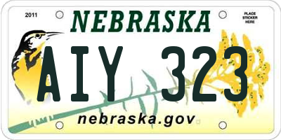 NE license plate AIY323