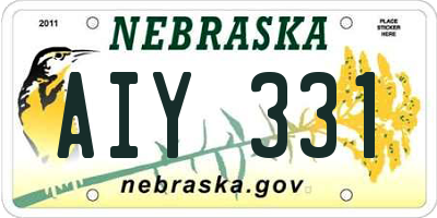 NE license plate AIY331