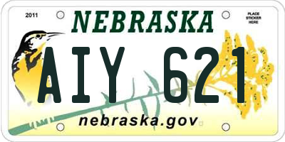 NE license plate AIY621