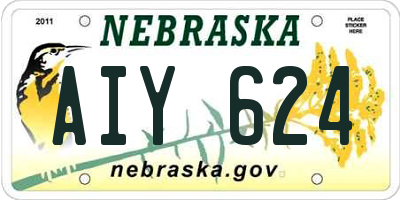 NE license plate AIY624