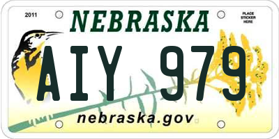NE license plate AIY979