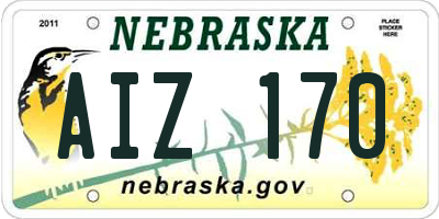 NE license plate AIZ170