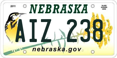 NE license plate AIZ238
