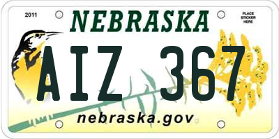 NE license plate AIZ367