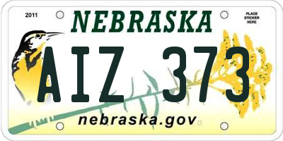 NE license plate AIZ373