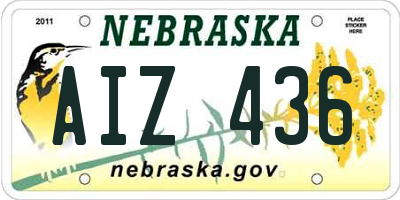 NE license plate AIZ436