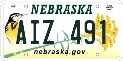 NE license plate AIZ491
