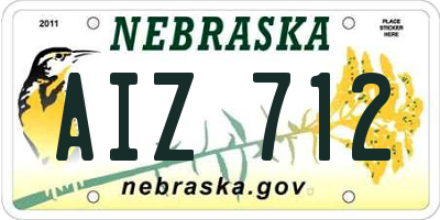 NE license plate AIZ712