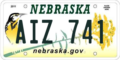 NE license plate AIZ741