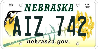 NE license plate AIZ742