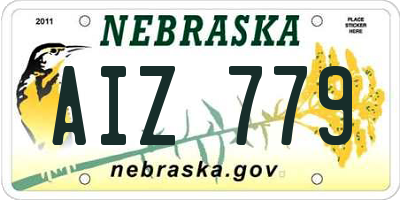 NE license plate AIZ779