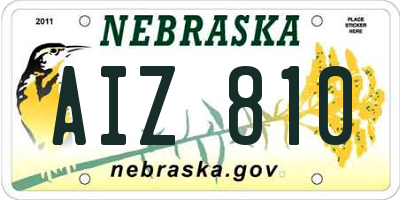 NE license plate AIZ810