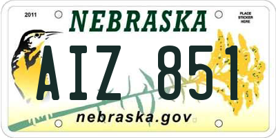 NE license plate AIZ851