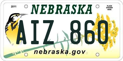NE license plate AIZ860