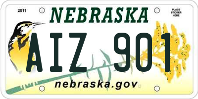 NE license plate AIZ901
