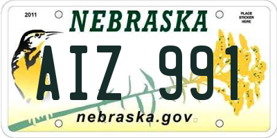 NE license plate AIZ991