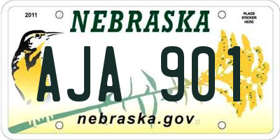 NE license plate AJA901