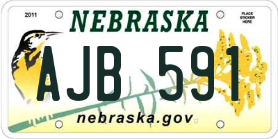 NE license plate AJB591