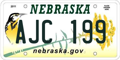NE license plate AJC199