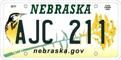 NE license plate AJC211