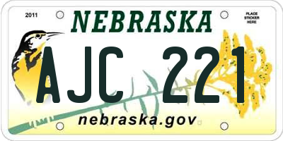 NE license plate AJC221