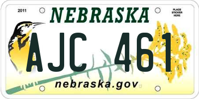 NE license plate AJC461