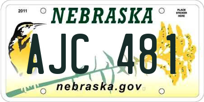 NE license plate AJC481