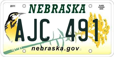 NE license plate AJC491