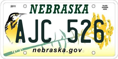 NE license plate AJC526