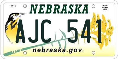 NE license plate AJC541