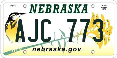 NE license plate AJC773