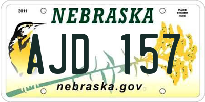 NE license plate AJD157