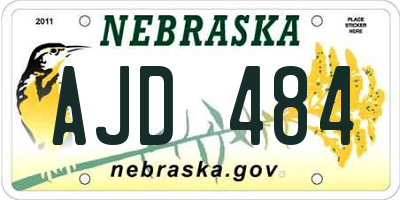 NE license plate AJD484